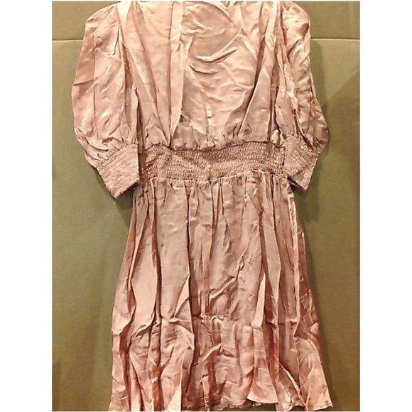 Maisic Womens PUFF SLEEVE MINI Cocktail Dress, Mauve, Size Small - Picture 2 of 4